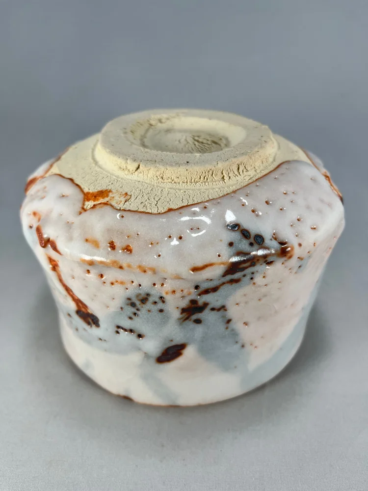 ☆ちゃと☆アウガルテン シロノワズリ Handpainted 貴重 Shino Chawan by Gifu Prefecture Important Intangible Cultural